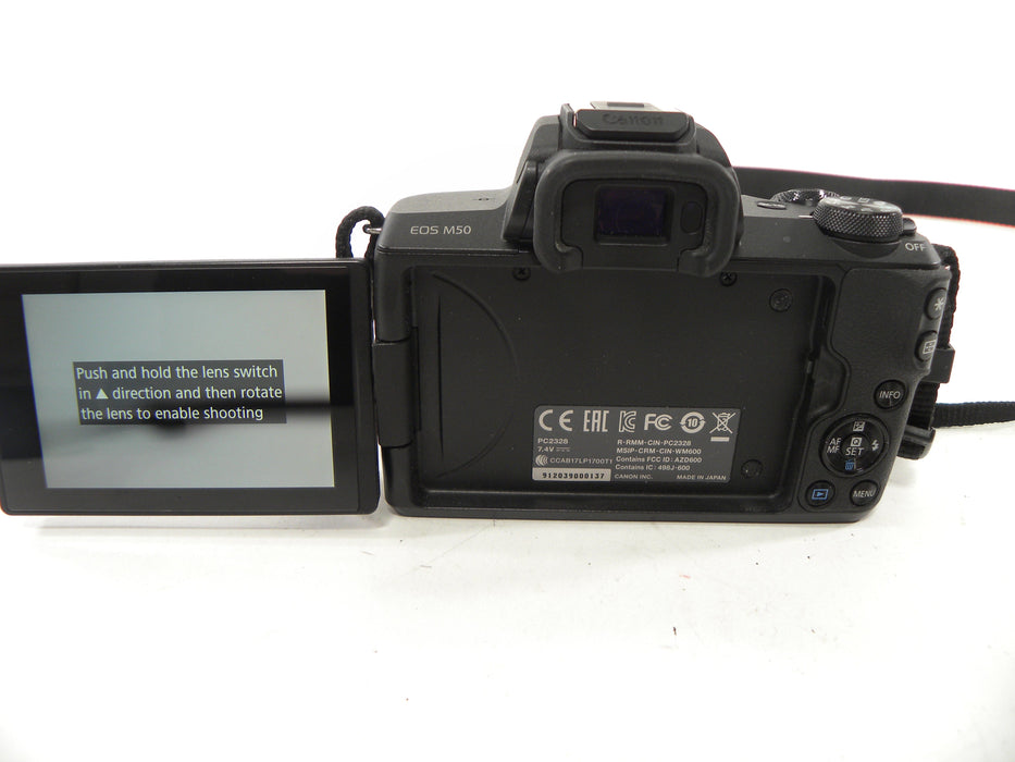 Canon EOS M50 24.1mp Digital Mirrorless Camera w/EF-M 15-45 IS STM S/C