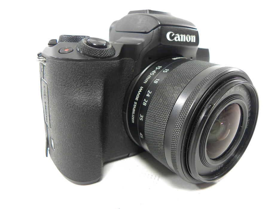 Canon EOS M50 Mark II 24.1mp Mirrorless Digital w/EF-M 15-45 IS STM  AS IS  Read?