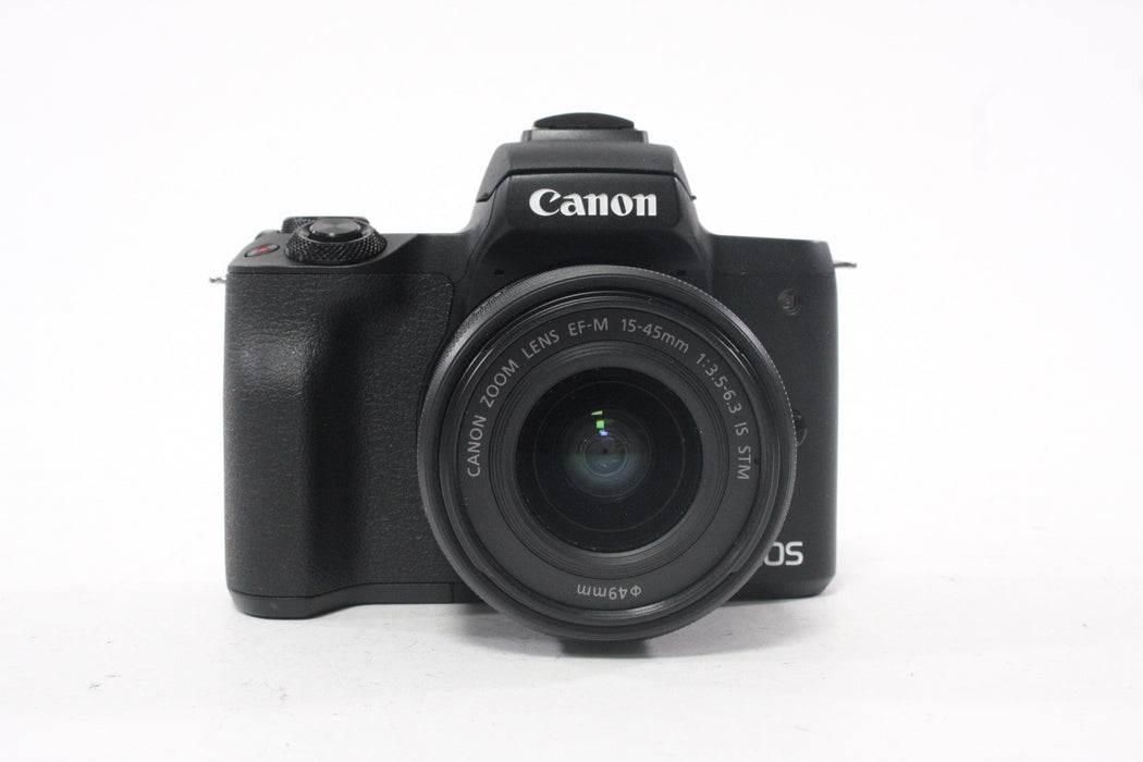 Canon EOS M50 Mirrorless with 15-45mm f/3.5-6.3 IS STM EF-M Shutter less than 2,000