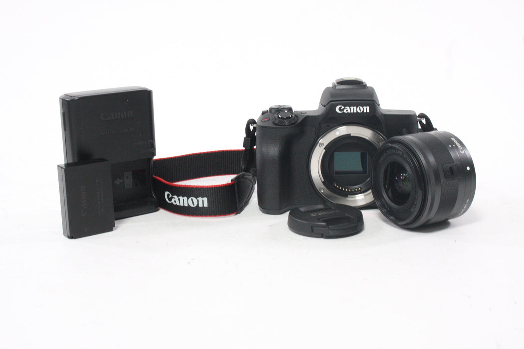 Canon EOS M50 Mirrorless with 15-45mm f/3.5-6.3 IS STM EF-M Shutter less than 2,000