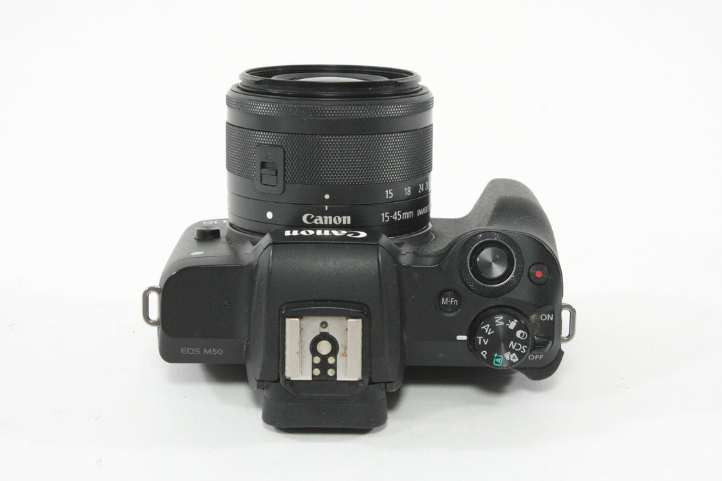 Canon EOS M50 with 15-45mm F3.5-6.3 IS STM Lens - Shutter Count 8000