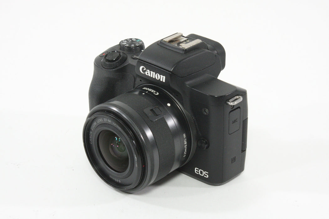 Canon EOS M50 with 15-45mm F3.5-6.3 IS STM Lens - Shutter Count 8000