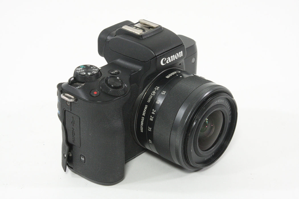 Canon EOS M50 with 15-45mm F3.5-6.3 IS STM Lens - Shutter Count 8000