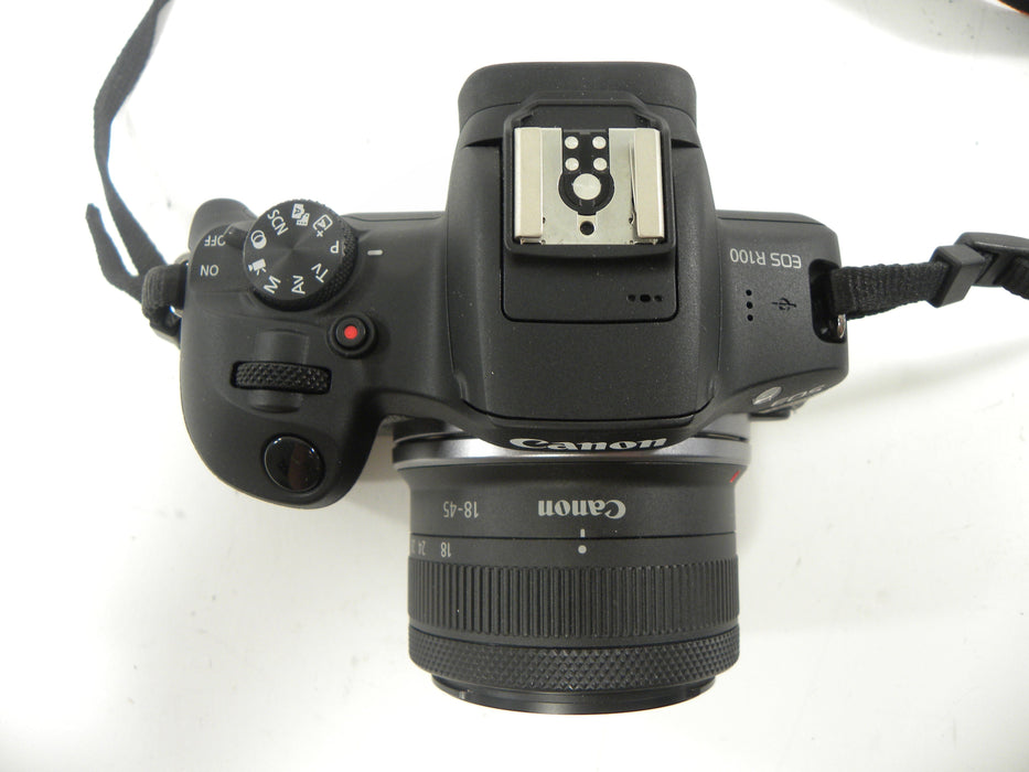 Canon EOS R100 24.1mp Digital Mirrorless w/RF-S 18-45 IS STM SC >8000