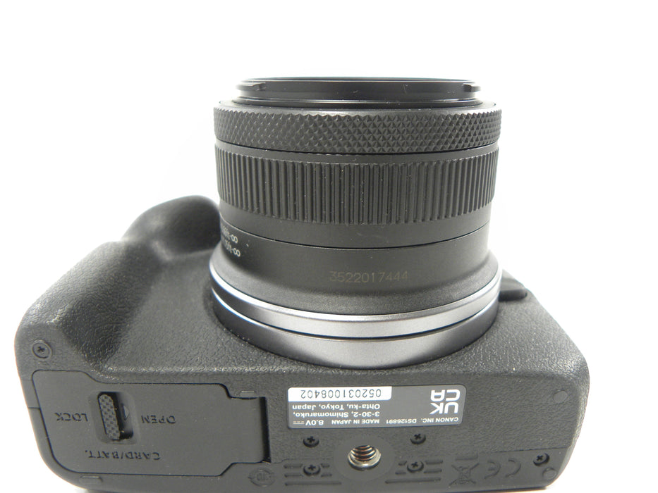 Canon EOS R100 24.1mp Digital Mirrorless w/RF-S 18-45 shutter ct.