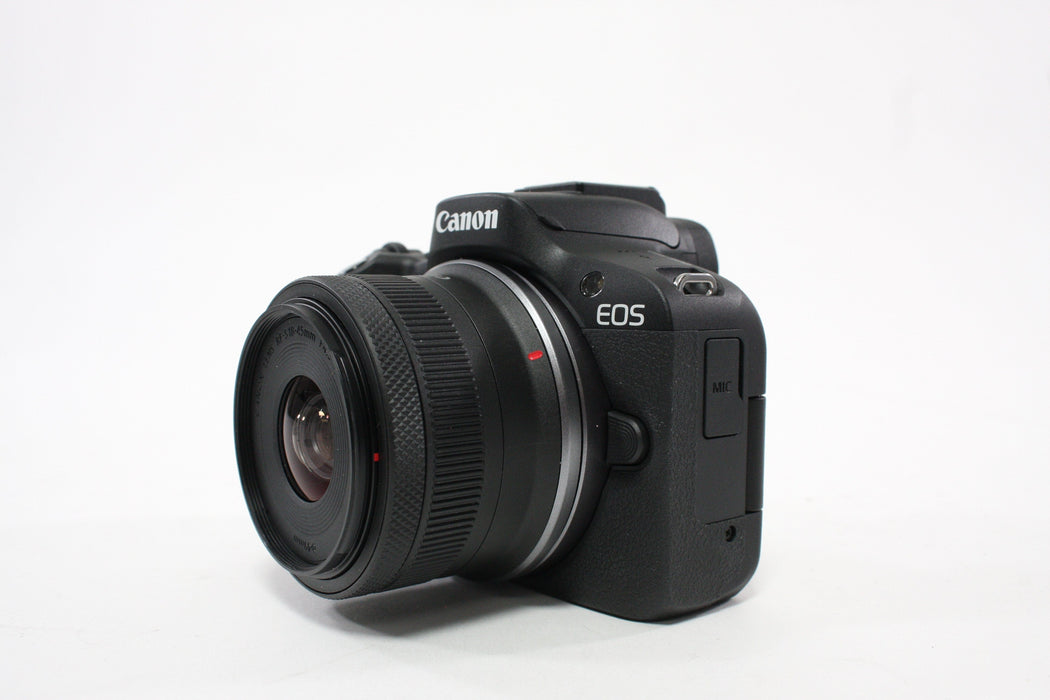 Canon EOS R50 Mirrorless Camera with 18-45mm f/4.5-5.3 IS STM SC 1,000 or less