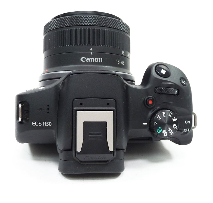 Canon EOS R50 with 18-45mm f/4.5-6.3 IS STM Lens with Shutter Count < 1,000 (1%)