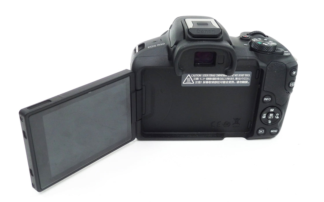Canon EOS R50 with 18-45mm f/4.5-6.3 IS STM Lens with Shutter Count < 1,000 (1%)