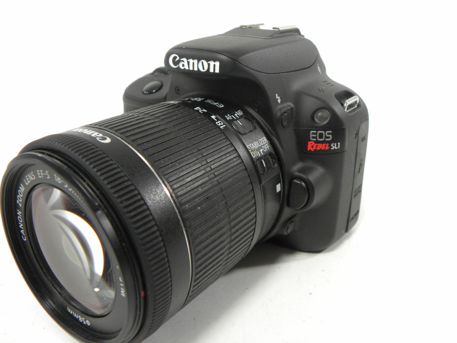 Canon EOS Rebel SL1 18mp Digital SLR w/EF-S 18-55 f3.5-5.6 IS STM