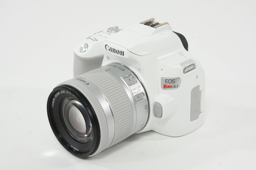 Canon EOS Rebel SL3 w/18-55mm F4-5.6 IS STM (White) Shutter Count 5000