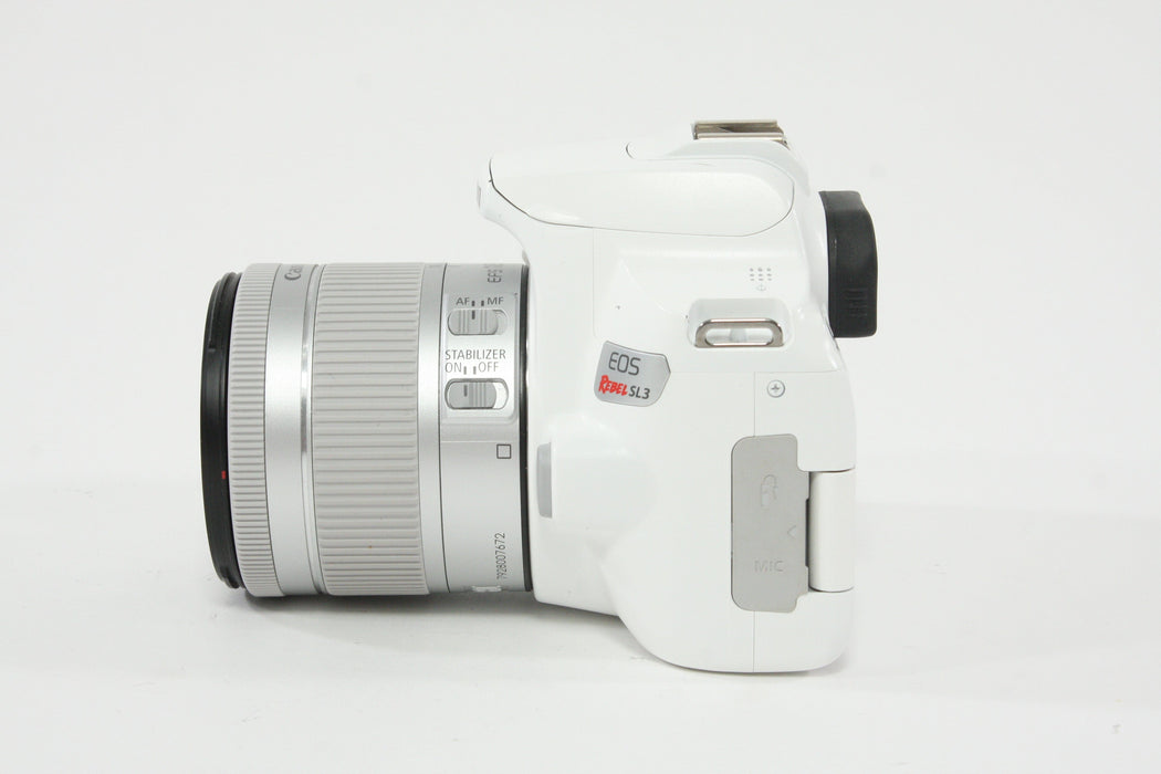 Canon EOS Rebel SL3 w/18-55mm F4-5.6 IS STM (White) Shutter Count 5000