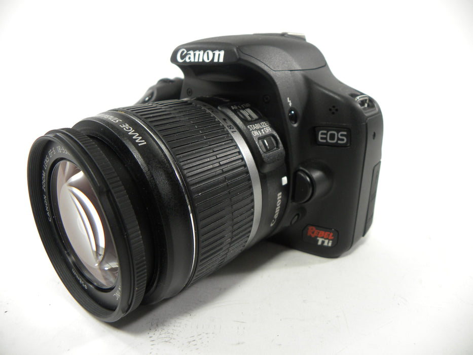 Canon EOS Rebel T1i 15.1mp Digital SLR w/EF-S 18-55 IS  Shutter Ct. 1,132
