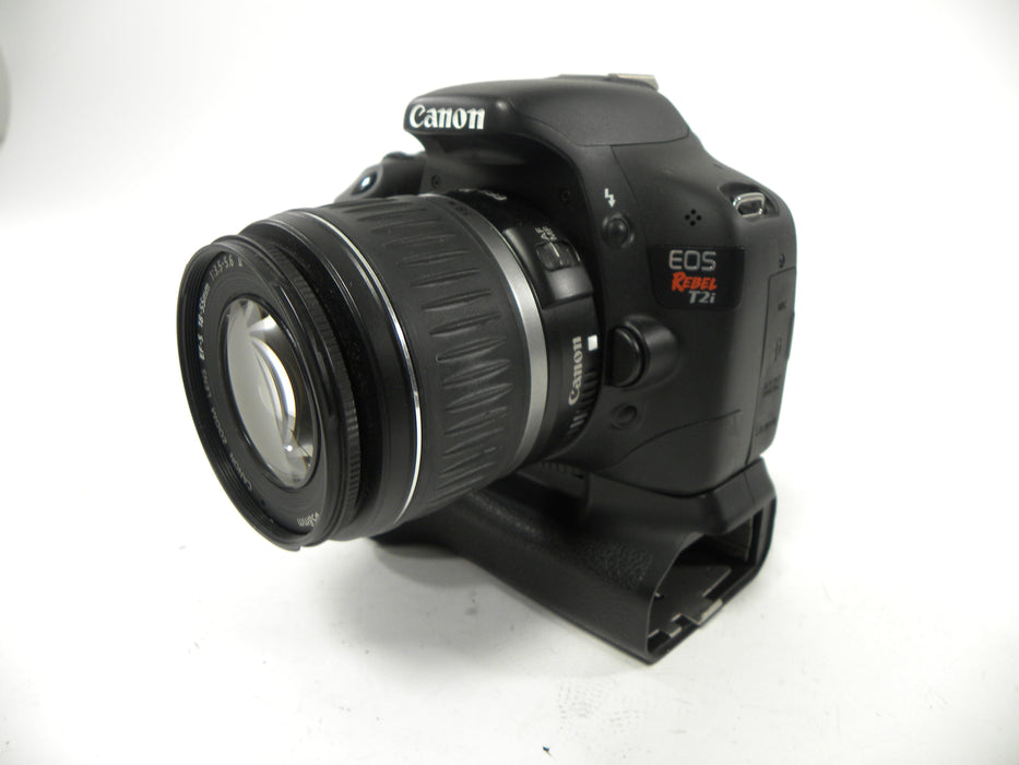 Canon EOS Rebel T2i 18mp Digital SLR w/EF-S 18-55 and grip S/C 2,489