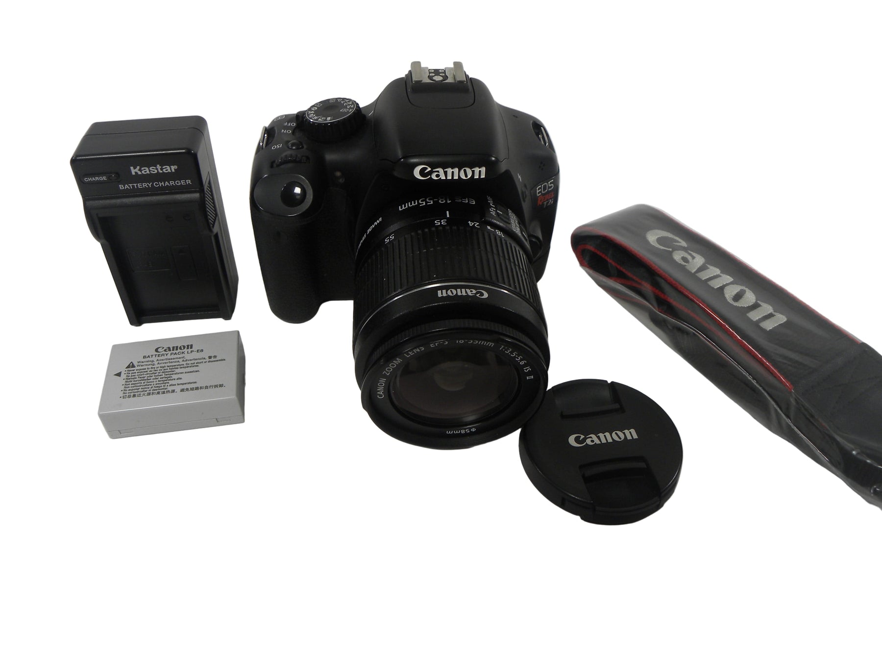 Canon EOS Rebel T2i 18mp Digital SLR w/EF-S 18-55 IS II  shutter ct. 12,253