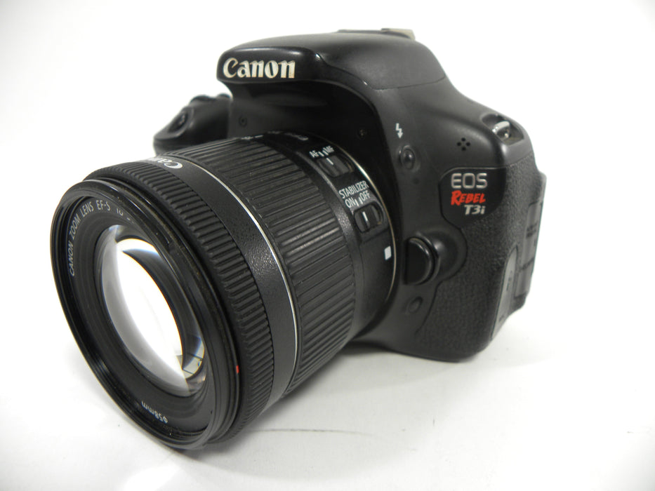 Canon EOS Rebel T3i 18.0mp Digital SLR w/EF-S 18-55 IS STM Shutter ct. 48,244