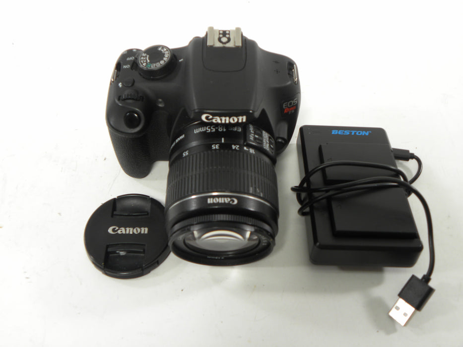 Canon EOS Rebel T5 18mp Digital SLR w/18-55 IS II Shutter Ct. 14,283