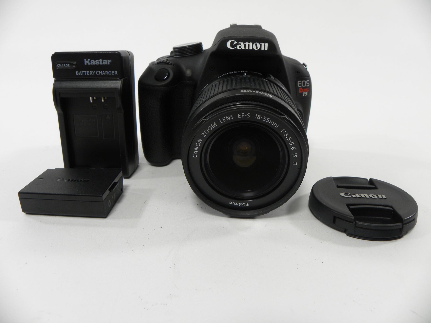 Canon EOS Rebel T5 18mp Digital SLR w/EF-S 18-55 IS II Shutter Ct. 131