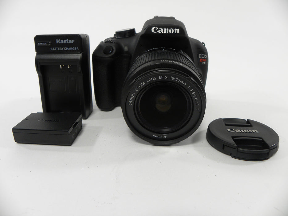 Canon EOS Rebel T5 18mp Digital SLR w/EF-S 18-55 IS II Shutter Ct. 131