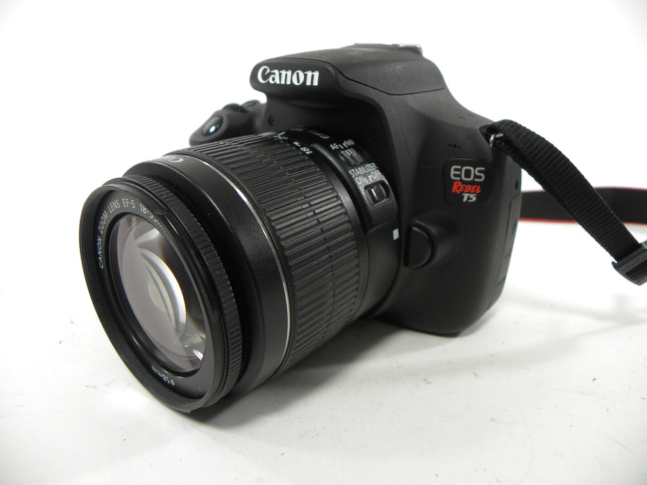 Canon EOS Rebel T5 18mp Digital SLR w/EF-S 18-55 IS II Shutter Ct. 2,948