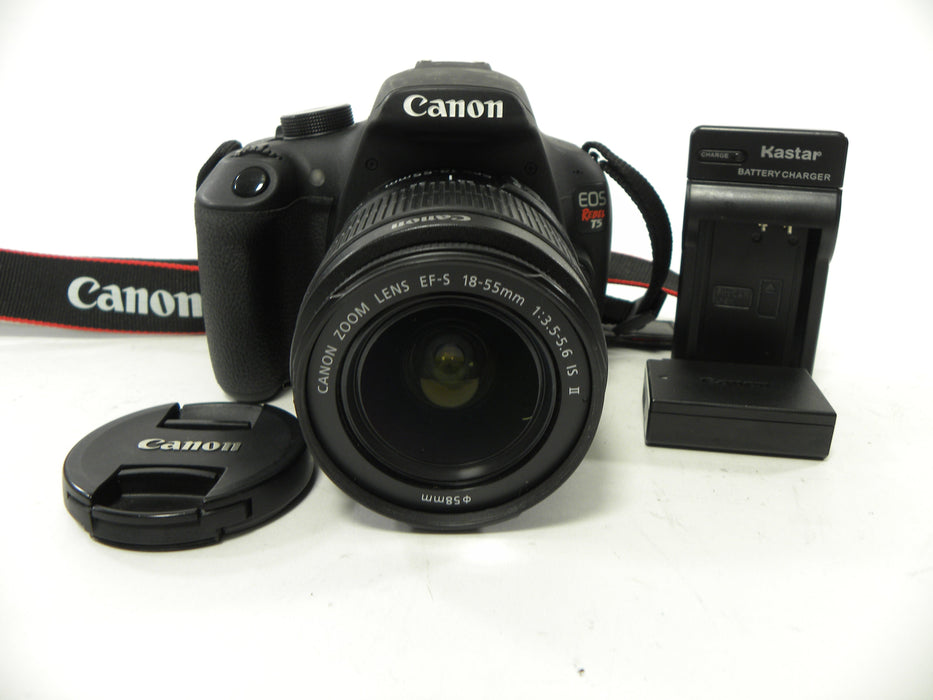 Canon EOS Rebel T5 18mp Digital SLR w/EF-S 18-55 IS II Shutter Ct. 2,948
