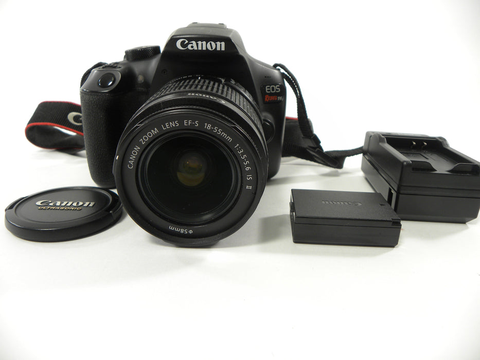 Canon EOS Rebel T6 18mp Digital SLR w/EF-S 18-55 IS II Shutter Ct. 38,086