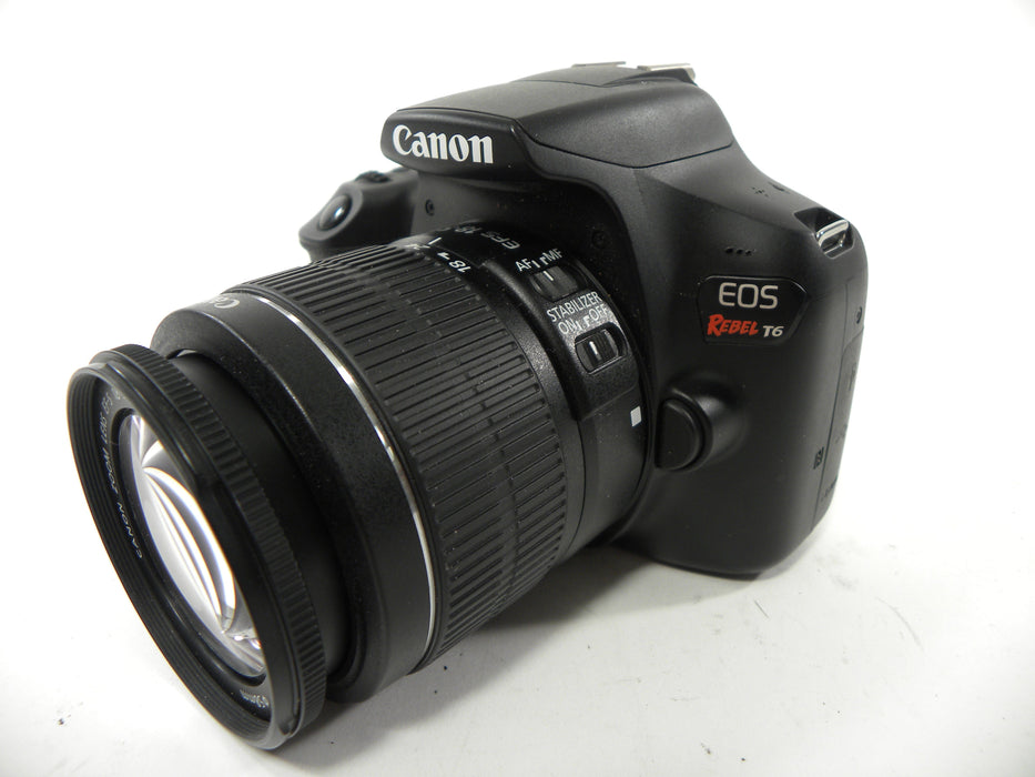 Canon EOS Rebel T6 18mp Digital SLR w/EF-S 18-55mm Shutter Ct. 2,077