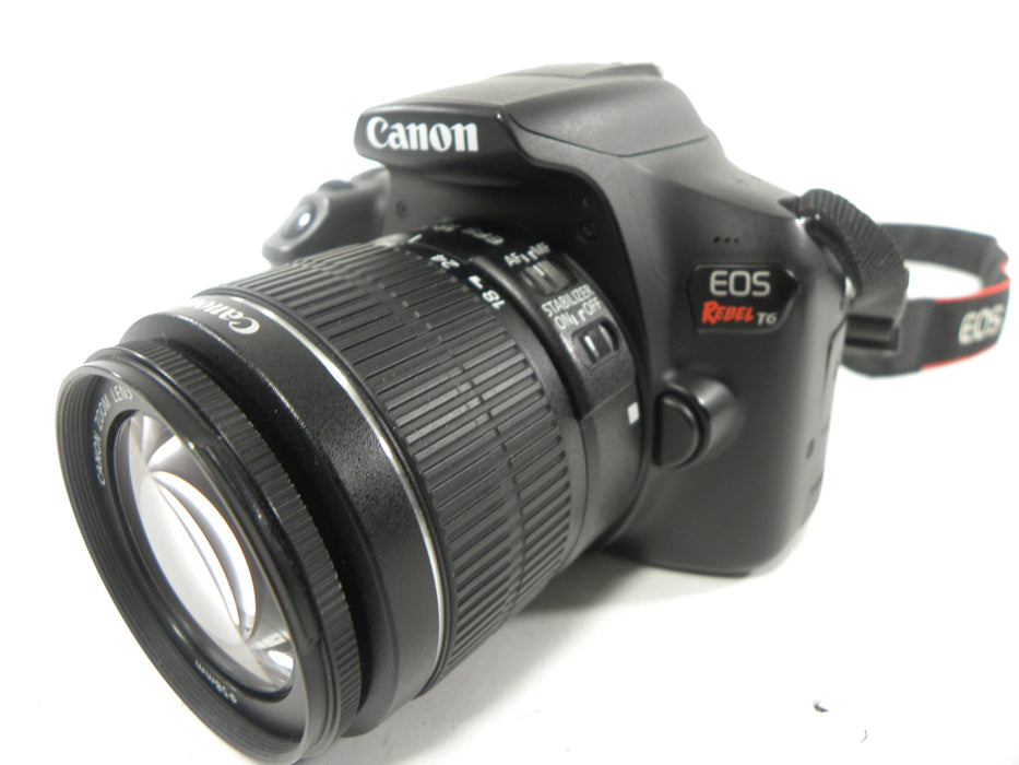 Canon EOS Rebel T6 24.2mp Digital SLR w/EF-S 18-55 IS II Shutter Ct. 19,897