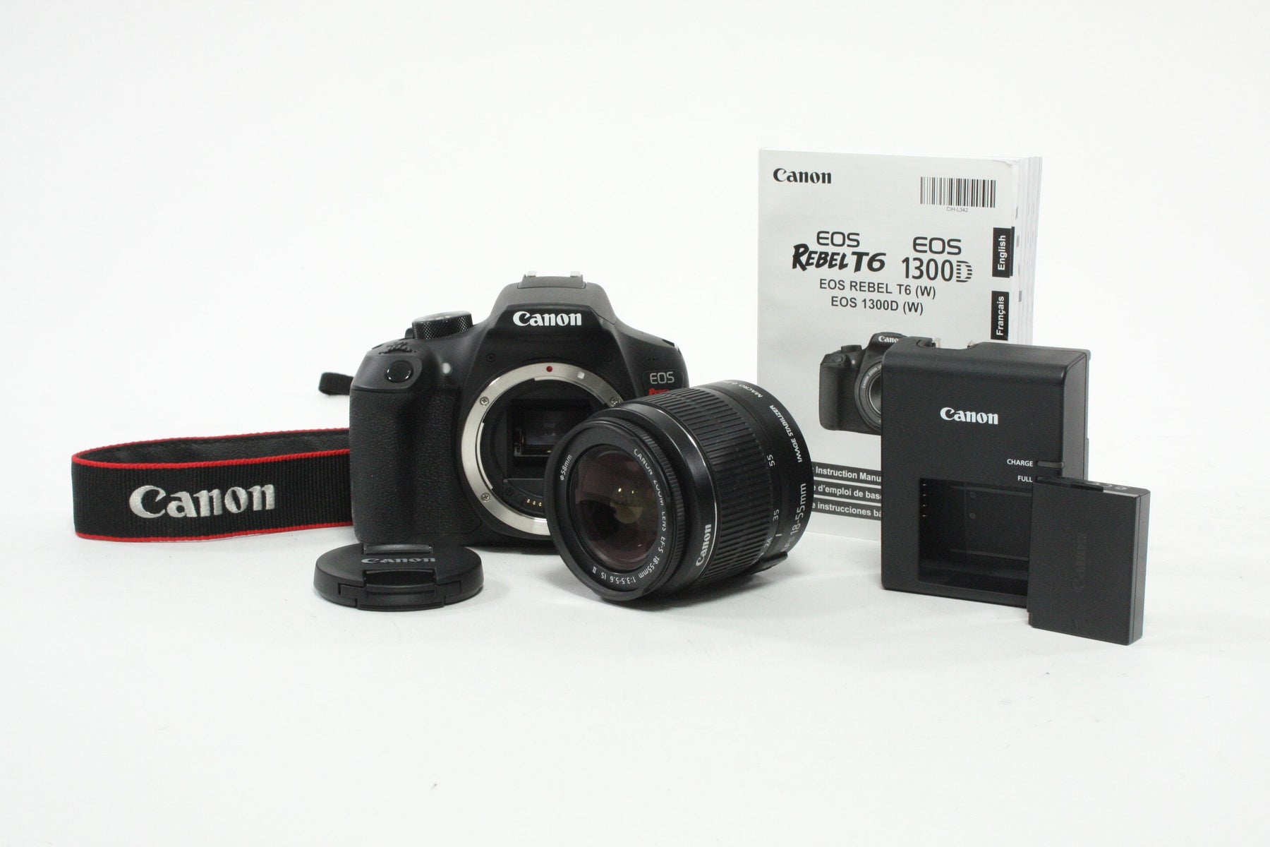 Canon EOS Rebel T6 DSLR Camera with 18-55mm f/3.5-5.6 IS II EF-S Lens with Shutter Count ONLY 388