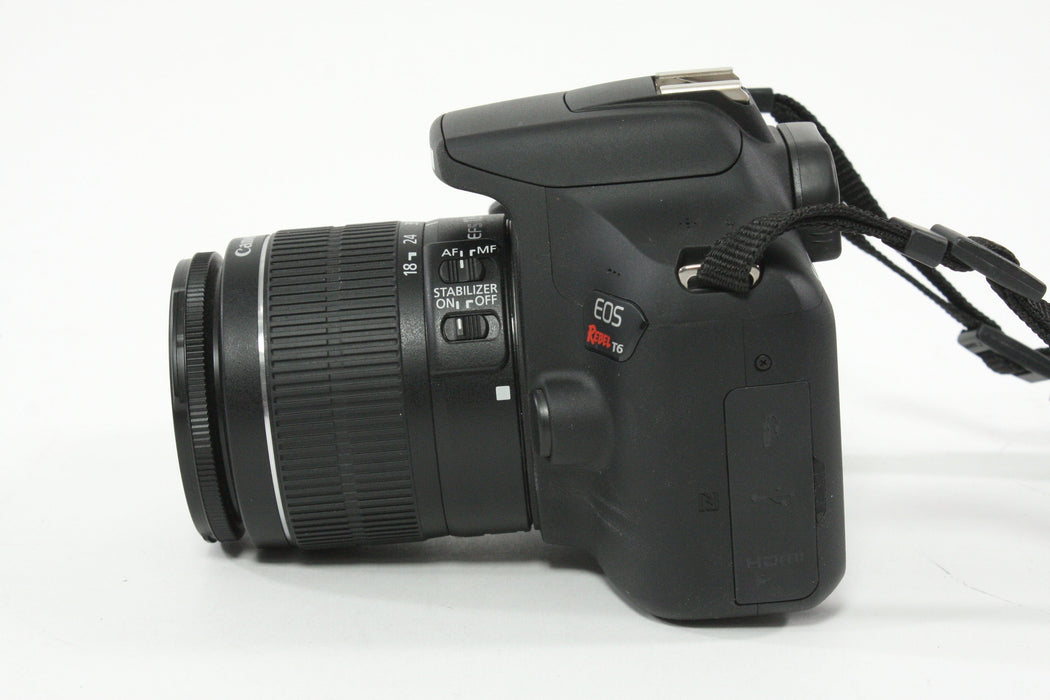 Canon EOS Rebel T6 w/18-55mm F3.5-5.6 IS II - Shutter Count 277