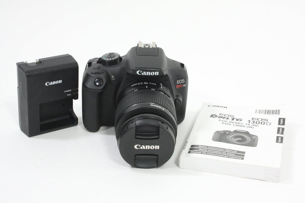 Canon EOS Rebel T6 with 18-55mm f/3.5-5.6 III EF-S  - Shutter Count 1821