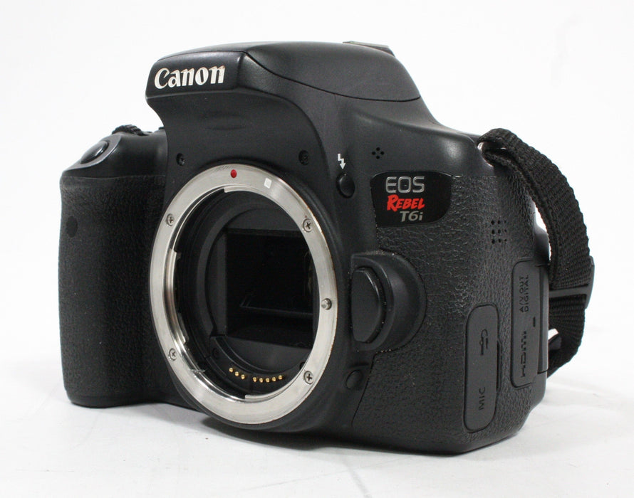 Canon EOS Rebel T6i Digital SLR Camera Body w Shutter Count 10,390