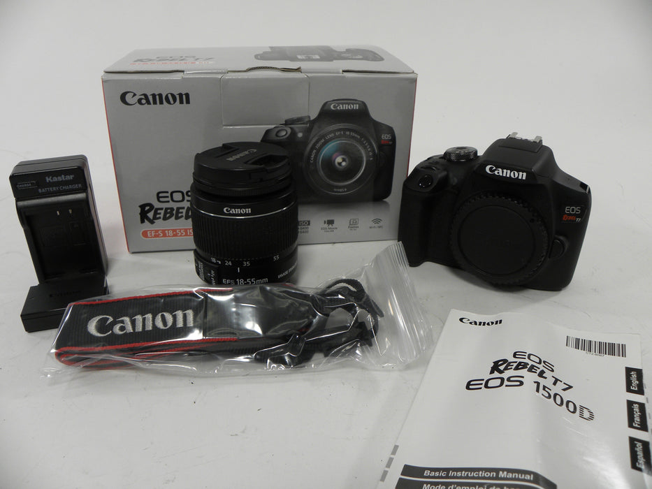 Canon EOS Rebel T7 24.1mp Digital SLR w/EF-S 18-55 IS II Shutter Ct. 117