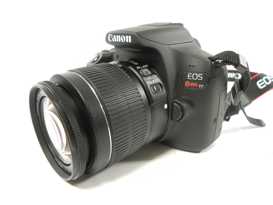 Canon EOS Rebel T7 24.1mp Digital SLR w/EF-S 18-55 IS II Shutter Ct. 214