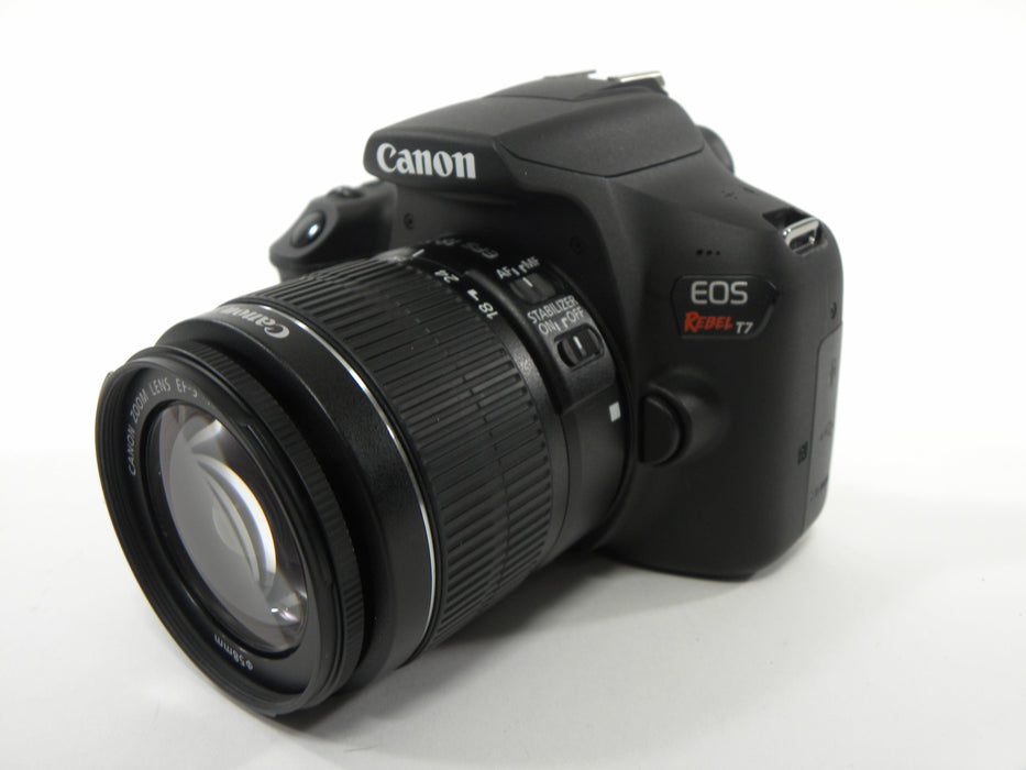 Canon EOS Rebel T7 24.2mp Digital SLR w/EF-S 18-55 IS II Shutter Ct. 7,433