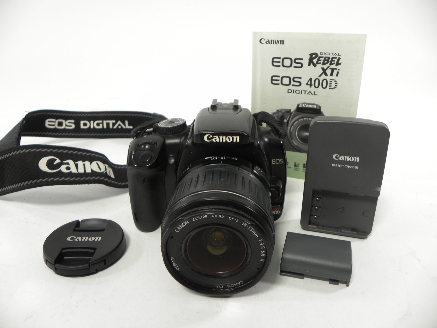 Canon EOS Rebel XTi 10.1mp digital SLR w/EF-S 18-55mm f3.5-5.6 II