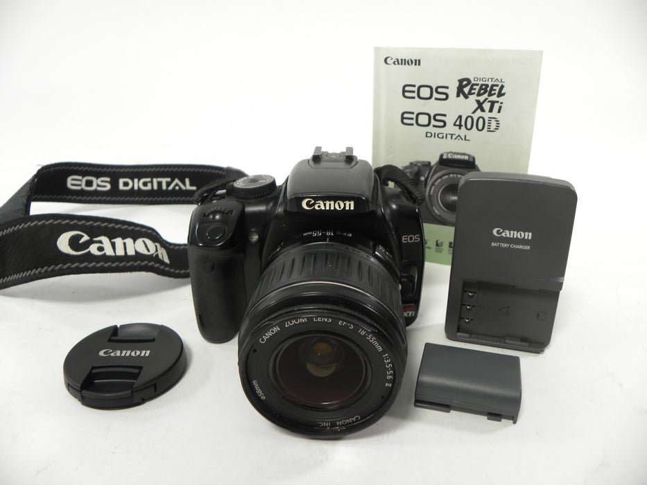 Canon EOS Rebel XTi 10.1mp digital SLR w/EF-S 18-55mm f3.5-5.6 II