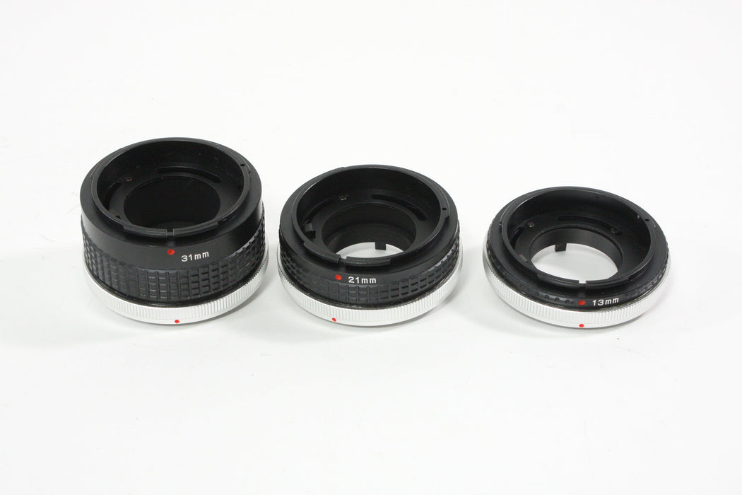 Canon Extension Tubes:  13mm, 21mm, 31mm for FD Mount