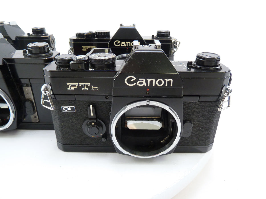 Canon FT Black Bodies, 4 of them, selling AS IS for PARTS ONLY