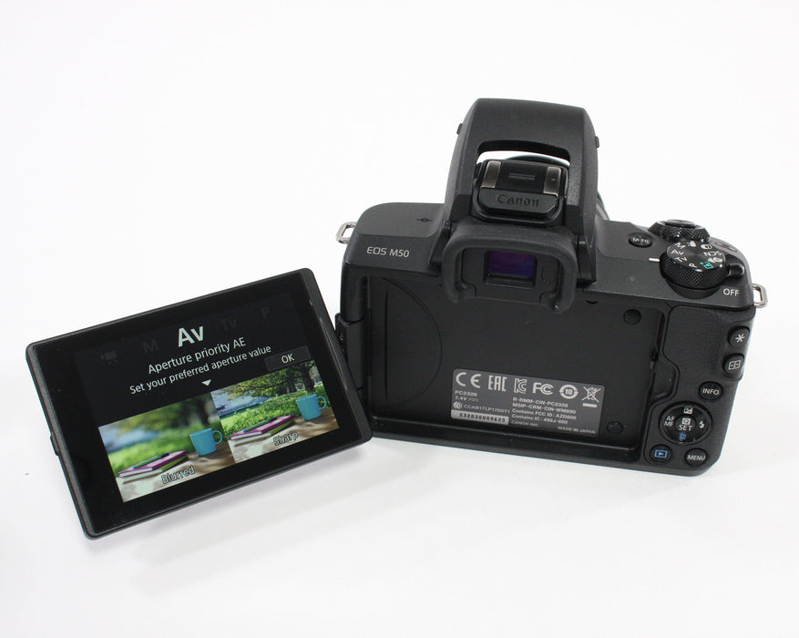 Canon M50 Mirrorless Digital Camera with 15-45mm f/3.5-6.3 Shutter Count < 4,000