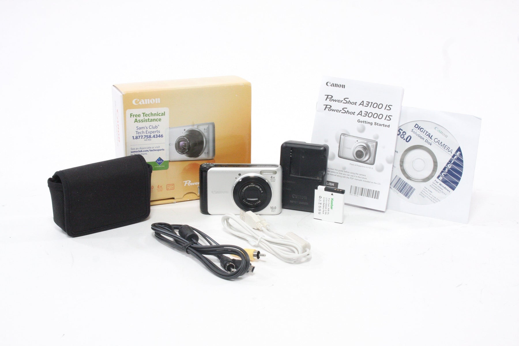 Canon PowerShot A3000 IS Digital Point-and-Shoot Camera 4x Zoom 10.0mp