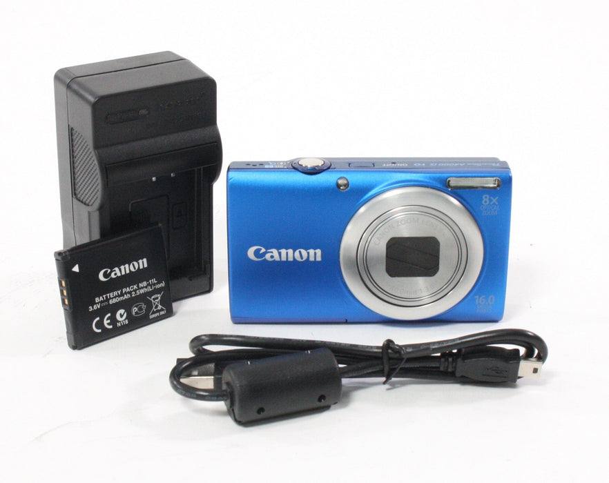 Canon Powershot A4000 ID HD Digital Camera 8x Zoom 16.0mp (Blue)