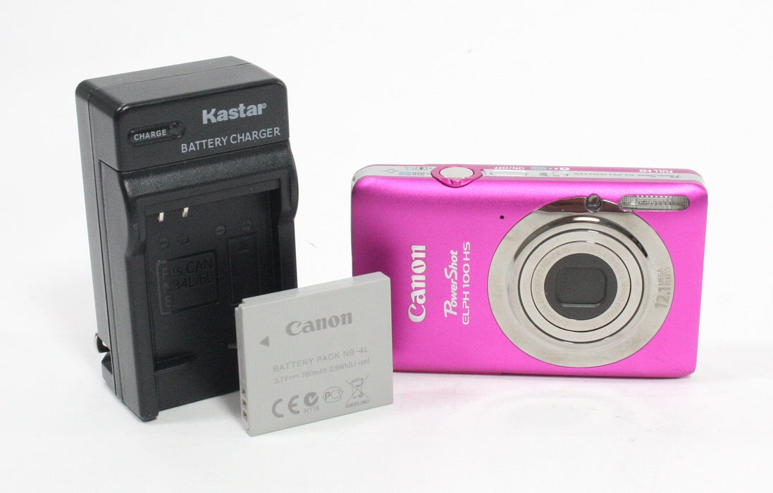 Canon PowerShot Elph 100 HS PC1588 Digital Camera 4x Zoom 12.1mp (Pink)