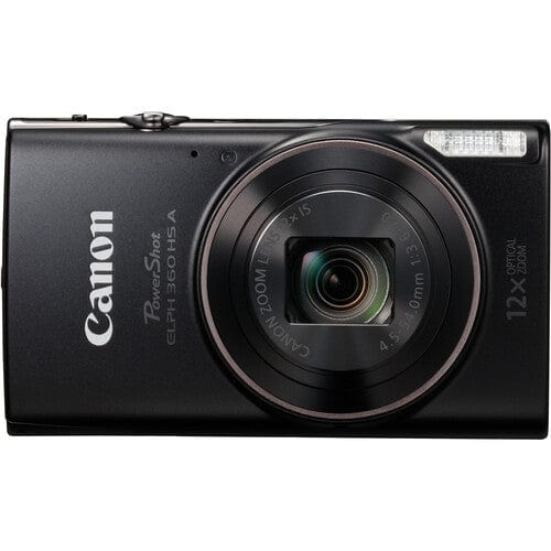 Canon PowerShot Elph 360 HS A Black 20.2MP 12X Zoom