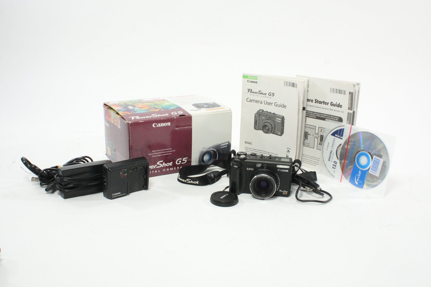 Canon Powershot G5 Digital Point-and-Shoot Camera 4x Zoom 5.0mp