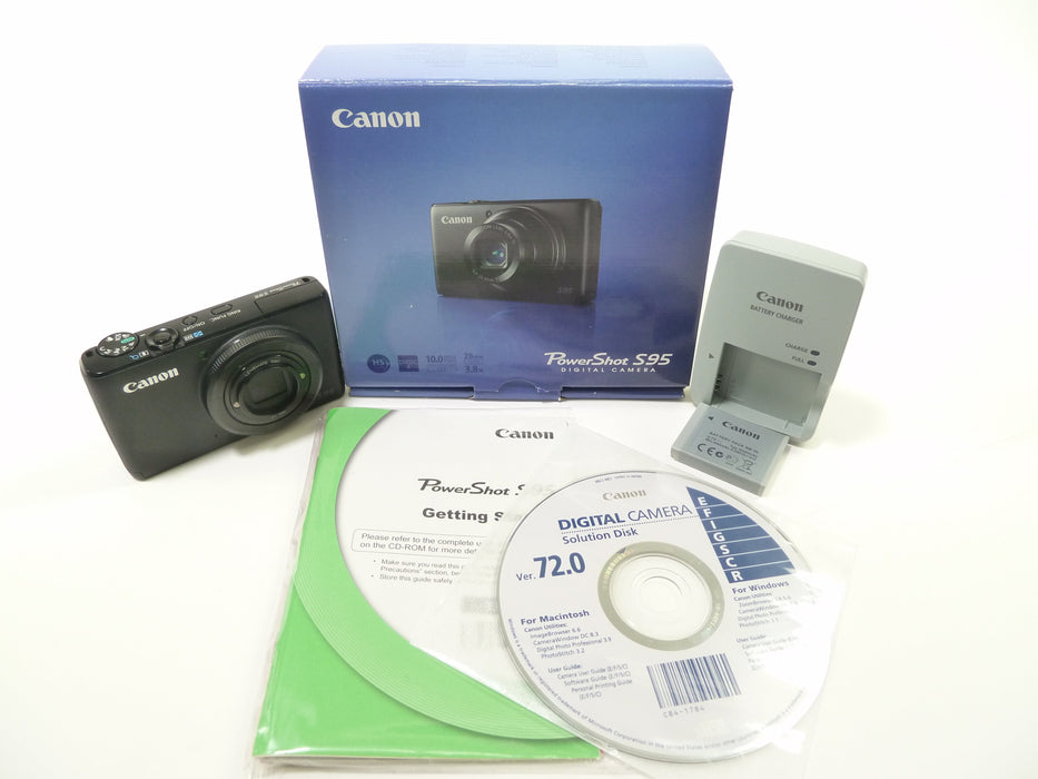 Canon PowerShot S95 Digital Camera with Lensmate S90 37mm Adapter - Black