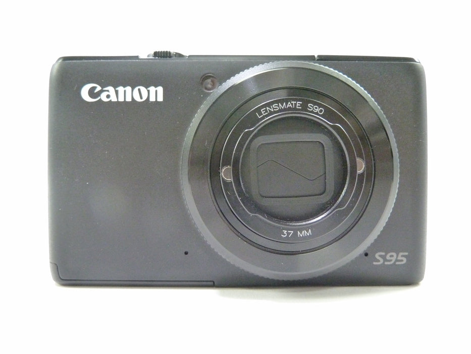 Canon PowerShot S95 Digital Camera with Lensmate S90 37mm Adapter - Black