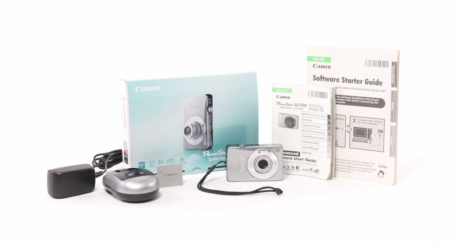 Canon PowerShot SD750 Point-and-Shoot Digital Camera 3x Zoom 7.1mp