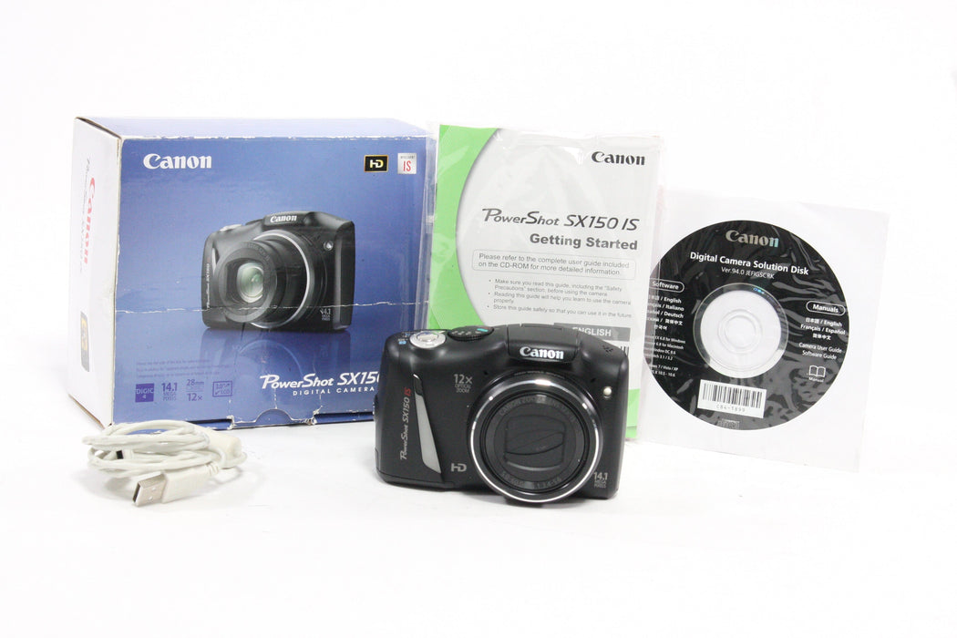Canon PowerShot SX150 IS Digital Point-and-Shoot Camera 12x Zoom 14.1mp