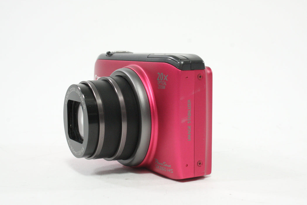 Canon PowerShot SX260 HS Digital Point-and-Shoot Camera 20x Zoom 21.1mp (Pink)