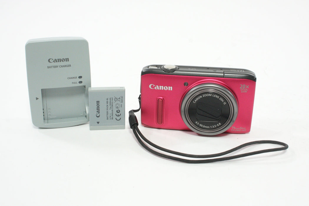Canon PowerShot SX260 HS Digital Point-and-Shoot Camera 20x Zoom 21.1mp (Pink)